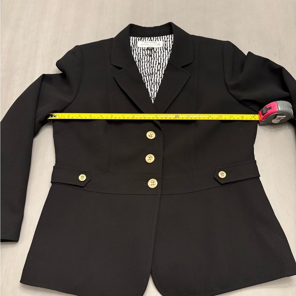 Tahari ASL Black Blazer Jacket Women’s 10P 3 Gold Buttons Formal Office Wear NWT - Picture 12 of 15